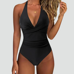 Costume da bagno intero modellante con scollo a V per donna | Ideale per l'estate
