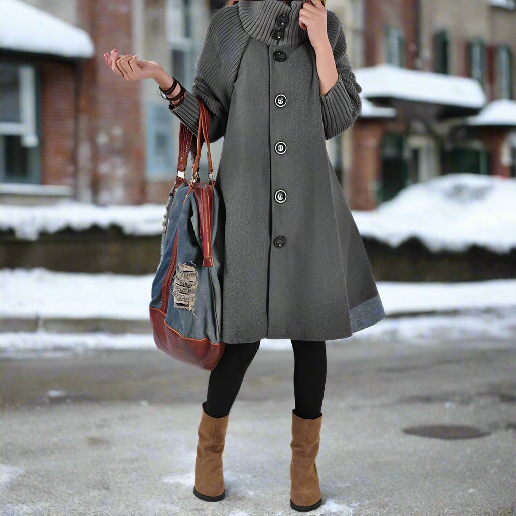 Long manteau ample en laine pour femme - Emilia Lane
