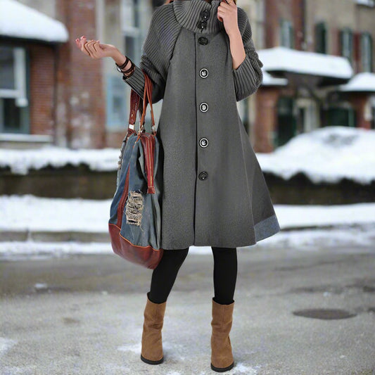 Long manteau ample en laine pour femme - Emilia Lane