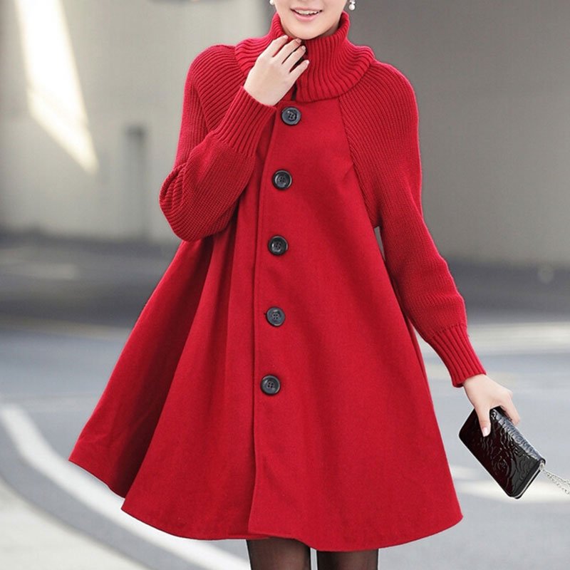 Long manteau ample en laine pour femme - Emilia Lane