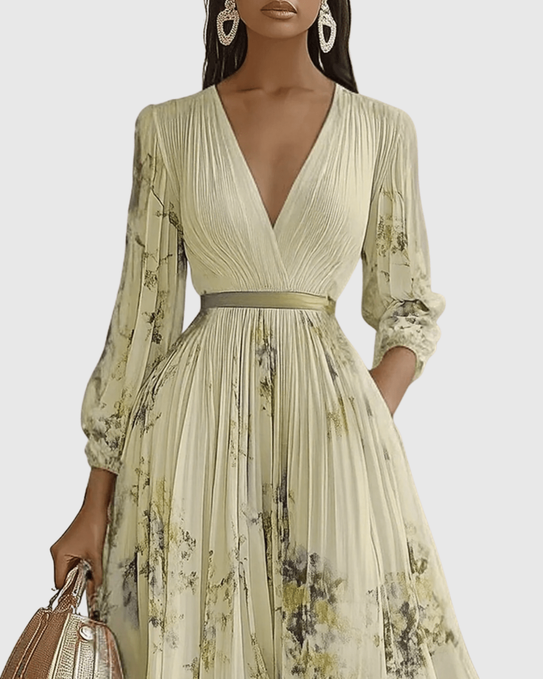 Longue robe plissée pour femmes - Emilia Lane