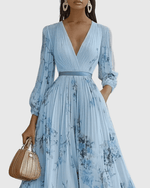 Longue robe plissée pour femmes - Emilia Lane