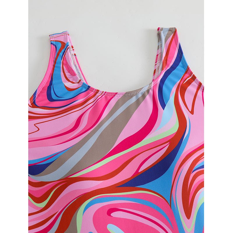 Maillot de bain à Motifs Abstraits et Bretelles Réglables pour Femme - Emilia Lane