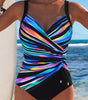 Maillot de Bain Imprimé Décolleté Croisé pour Femme - Emilia Lane