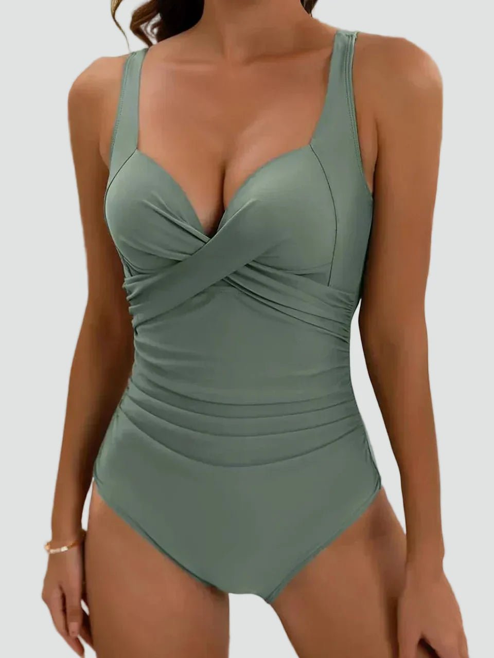 Maillot de Bain une Pièce Sculptant avec Fronces pour Femme | Idéal pour l'Été - Emilia Lane