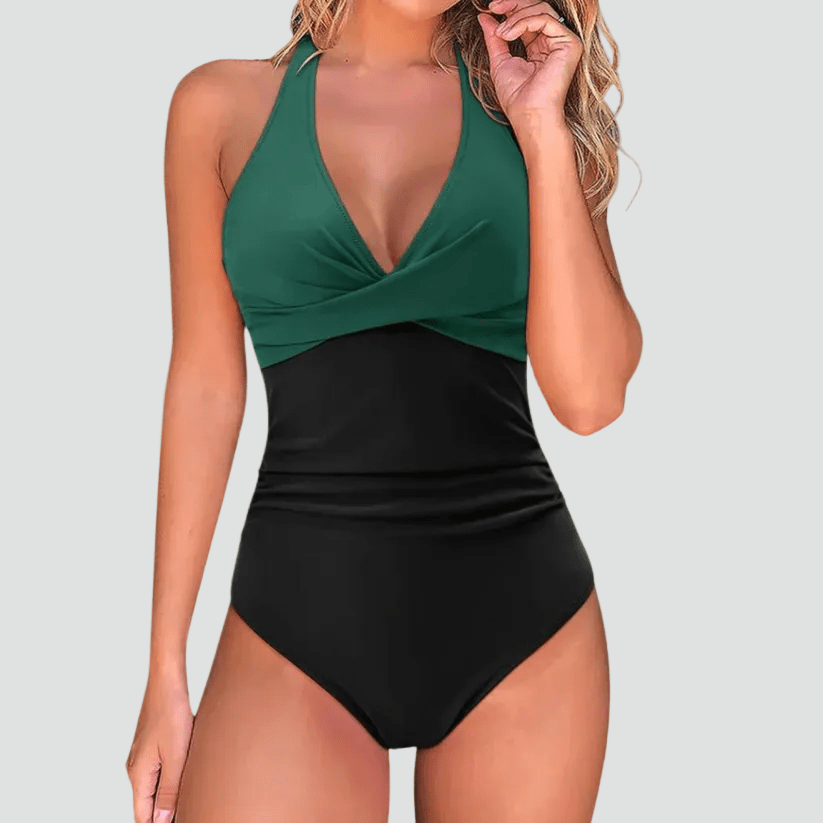 Maillot de Bain Une Pièce Sculptant Décolleté en V pour Femme | Idéale pour l'Été - Emilia Lane