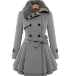Manteau à Col en Fausse Fourrure pour Femmes - Emilia Lane