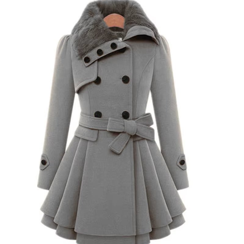 Manteau à Col en Fausse Fourrure pour Femmes - Emilia Lane