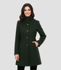 Manteau Boutonné à Col Montant pour Femmes - Emilia Lane
