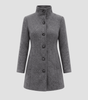 Manteau Boutonné à Col Montant pour Femmes - Emilia Lane