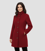 Manteau Boutonné à Col Montant pour Femmes - Emilia Lane