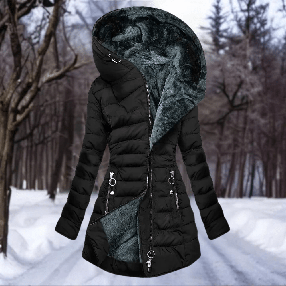Manteau d'Hiver Long à Capuche pour Femmes - Emilia Lane