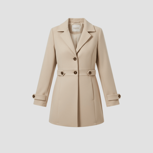 Manteau Élégant Mi - Long pour Femme - Emilia Lane