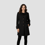 Manteau Élégant Mi - Long pour Femme - Emilia Lane