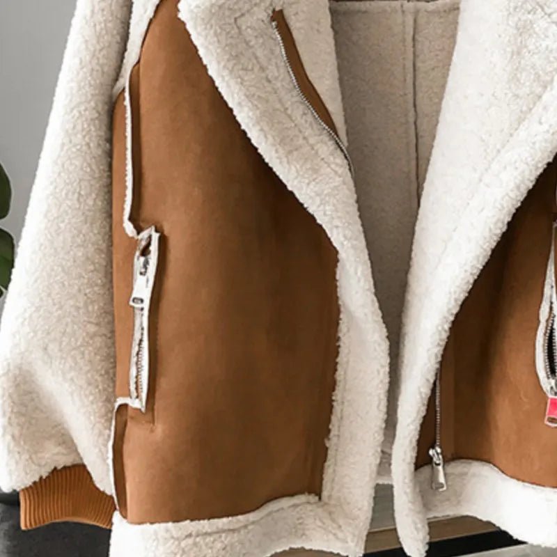 Manteau en peau lainée pour femme - Emilia Lane