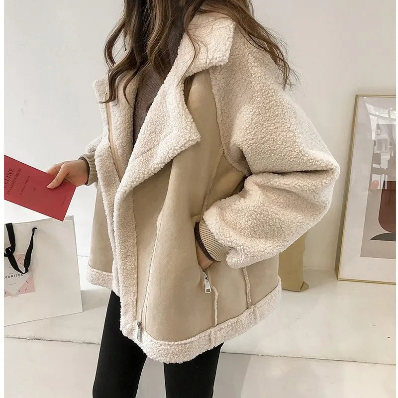 Manteau en peau lainée pour femme - Emilia Lane