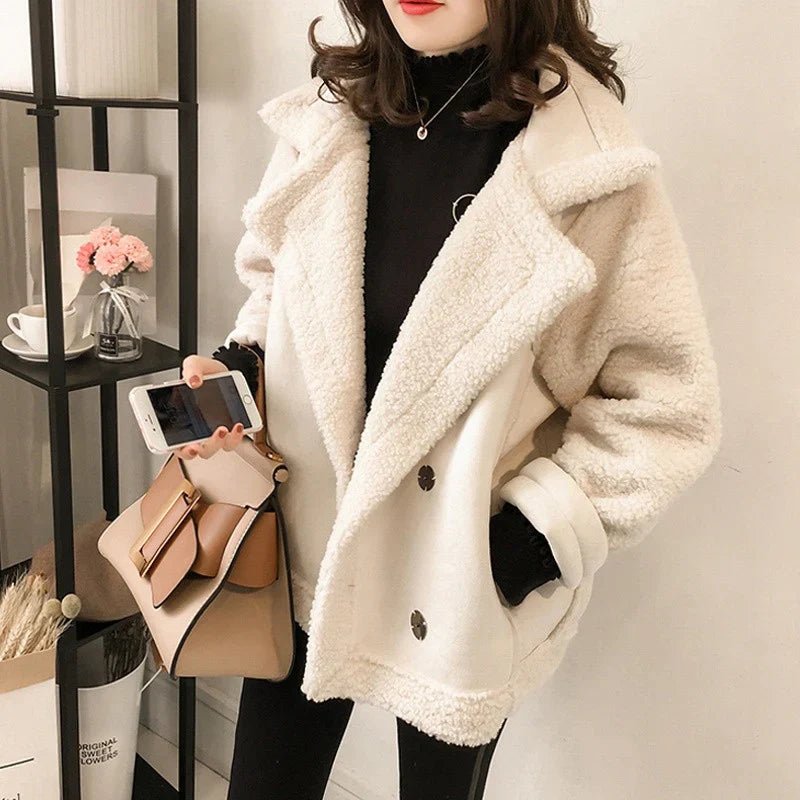 Manteau en peau lainée pour femme - Emilia Lane