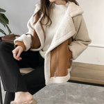 Manteau en peau lainée pour femme - Emilia Lane