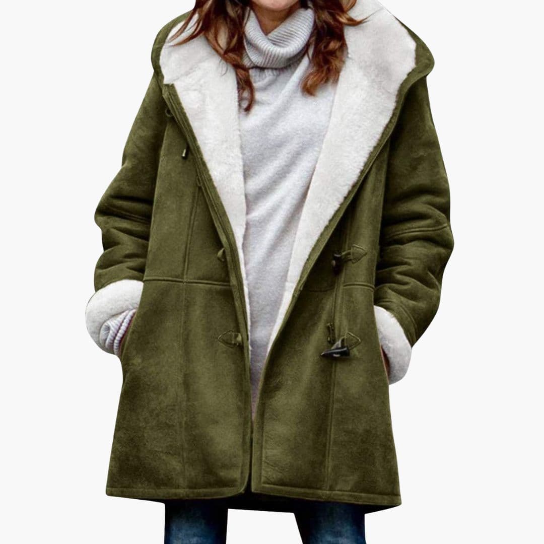 Manteau Grande Taille pour Femmes avec Poches et Fermeture Boucle - Emilia Lane