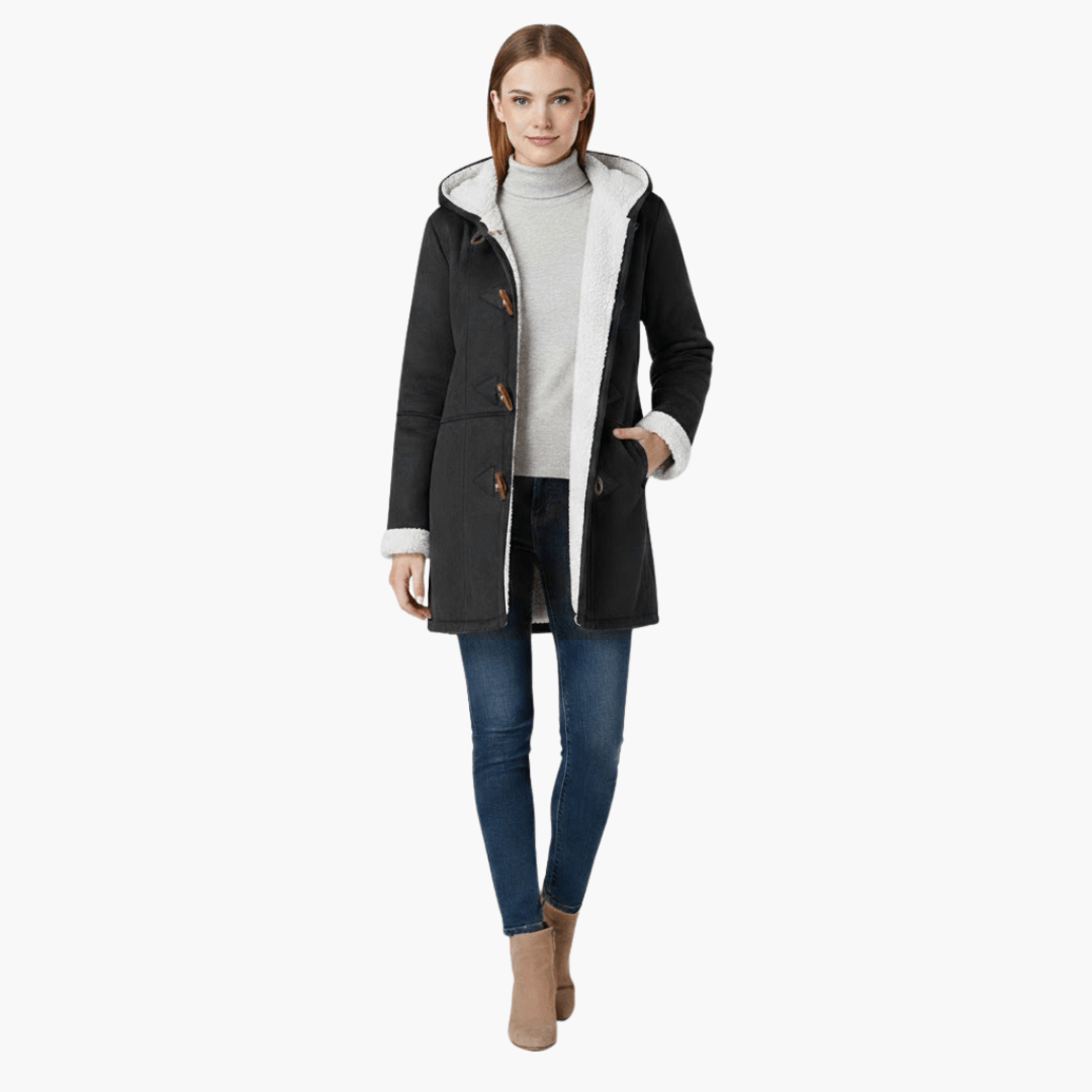 Manteau Grande Taille pour Femmes avec Poches et Fermeture Boucle - Emilia Lane