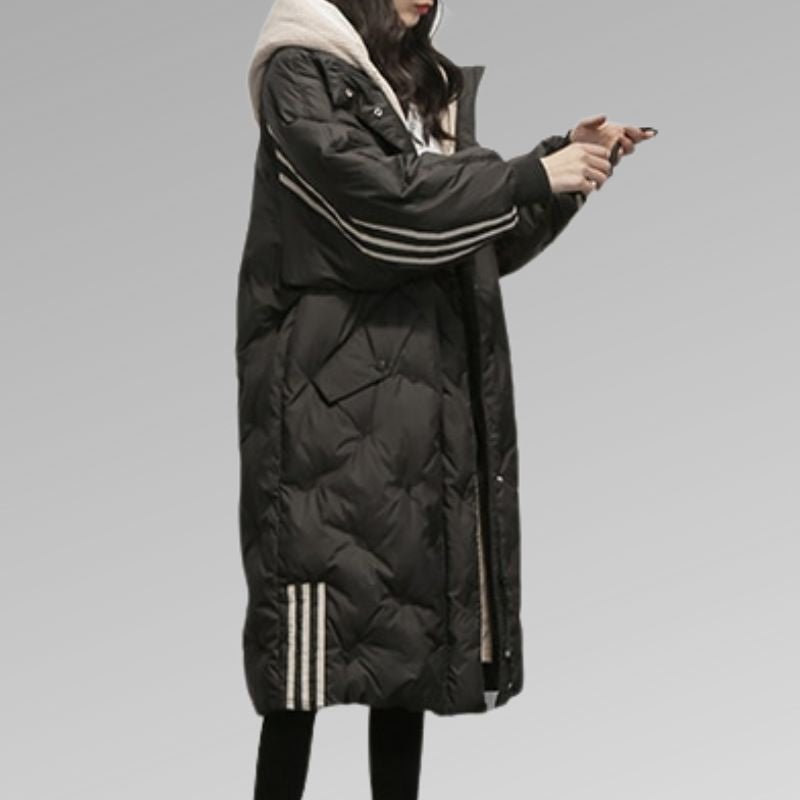 Manteau Long à Capuche en Duvet pour Femme - Emilia Lane