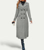 Manteau Long Élégant Double Boutonnage pour Femmes - Emilia Lane