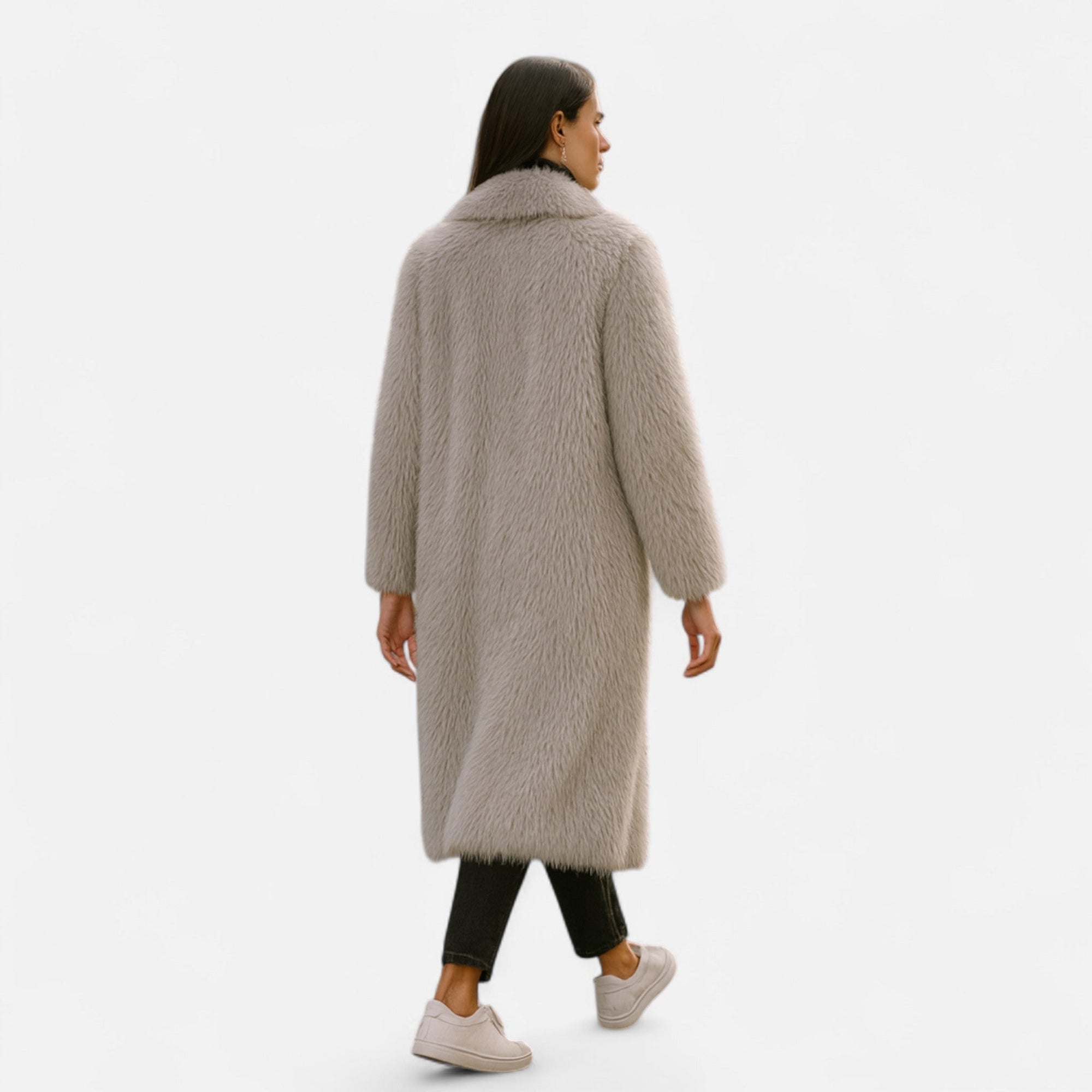 Manteau Long en Fausse Fourrure pour Femmes - Emilia Lane