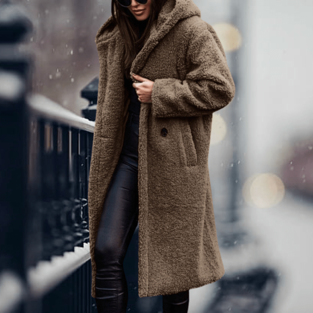Manteau long en laine d'alpaga pour femmes - Emilia Lane