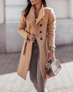 Manteau long femme avec ceinture - Emilia Lane