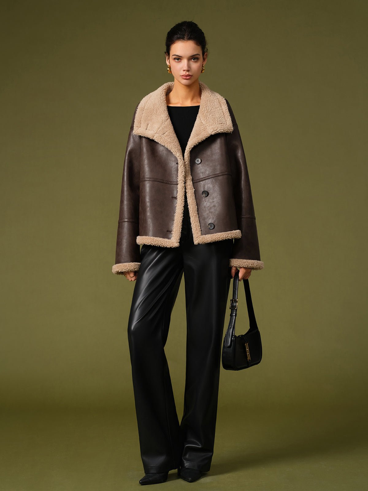 Manteau Réversible en Laine Composite pour Femme - Emilia Lane