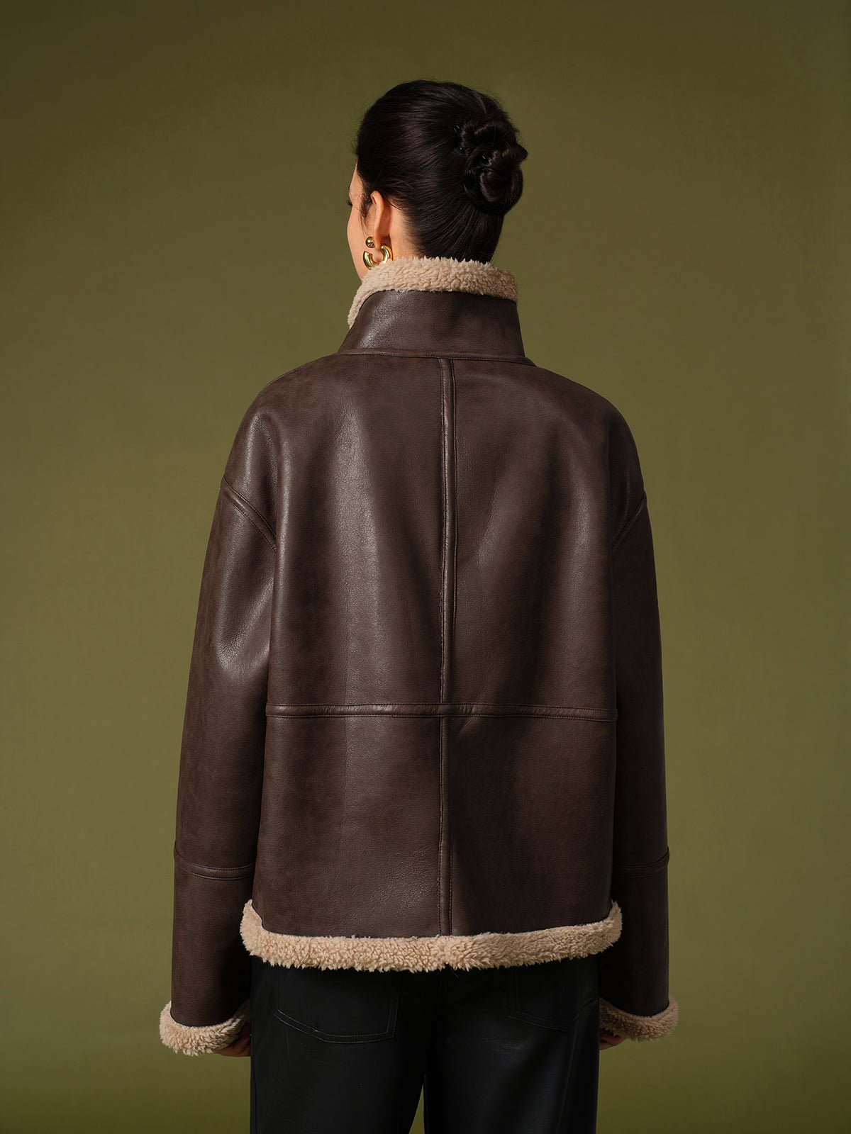 Manteau Réversible en Laine Composite pour Femme - Emilia Lane