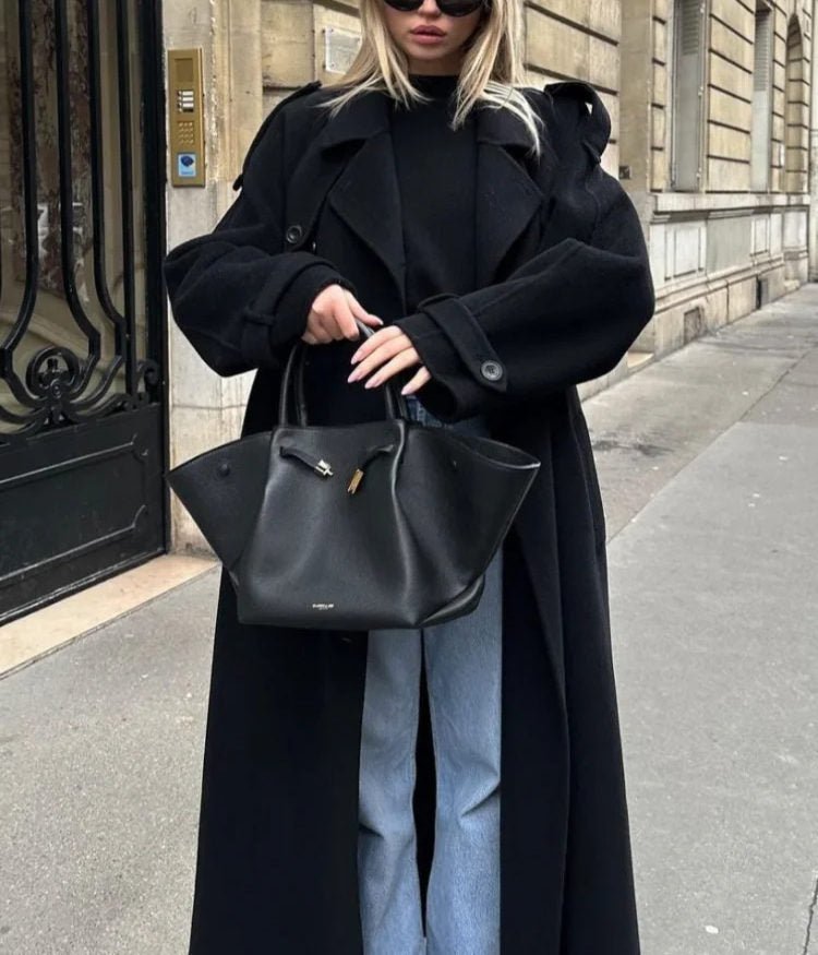 Manteau trench long à double boutonnage pour femmes - Emilia Lane