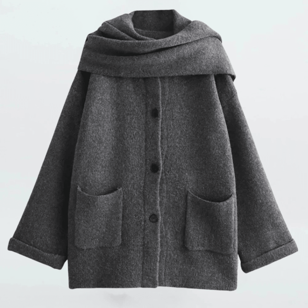 Manteau tricoté court à écharpe pour Femmes - Emilia Lane