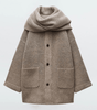 Manteau tricoté court à écharpe pour Femmes - Emilia Lane