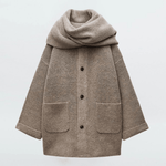 Manteau tricoté court à écharpe pour Femmes - Emilia Lane