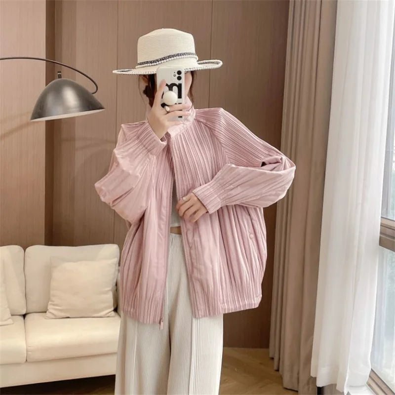 Manteau Zip Pleat pour Femmes - Emilia Lane