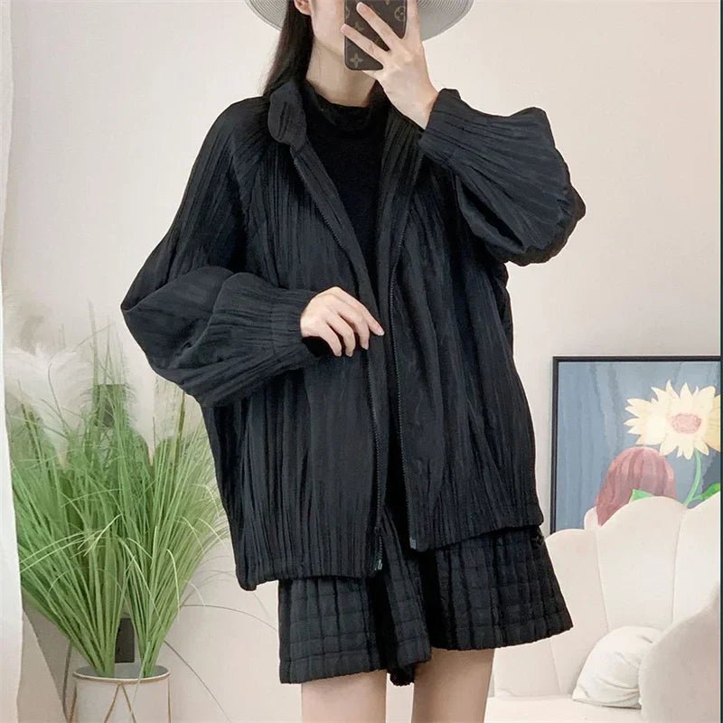 Manteau Zip Pleat pour Femmes - Emilia Lane