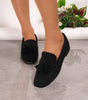 Mocassino Confort in Camoscio con Frange da Donna