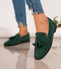 Mocassino Confort in Camoscio con Frange da Donna