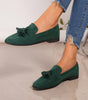 Mocassino Confort in Camoscio con Frange da Donna
