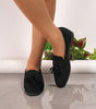 Mocassino Confort in Camoscio con Frange da Donna