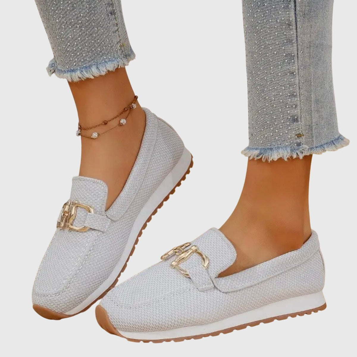 Mocassin Confort et Souple en Maille pour Femme - Emilia Lane
