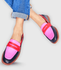 Mocassins Bicolores à Talon Bas pour Femmes - Emilia Lane