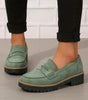 Mocassino Penny Loafer in similpelle con suola platform per donna