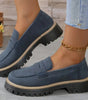Mocassino Penny Loafer in similpelle con suola platform per donna