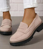 Mocassino Penny Loafer in similpelle con suola platform per donna