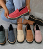 Mocassino Penny Loafer in similpelle con suola platform per donna