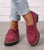 Mocassino Penny Loafer in similpelle con suola platform per donna