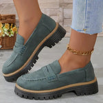 Mocassino Penny Loafer in similpelle con suola platform per donna