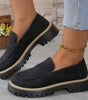 Mocassino Penny Loafer in similpelle con suola platform per donna